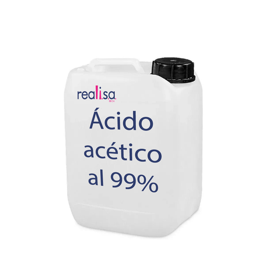 Ácido acético glacial al 99%. Presentación porrón a cambio 50kg.