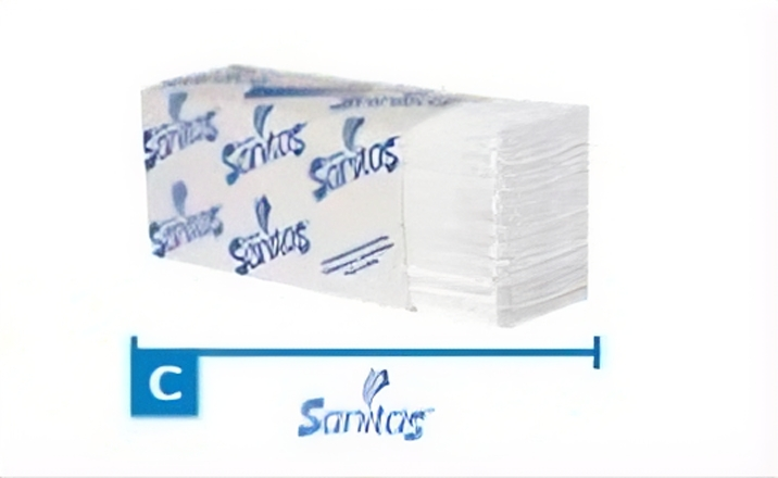 TOALLA INTERDOBLADA SANITAS BLANCO PAQUETE C/100 PZS M:92231